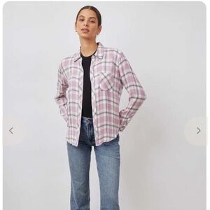 Rails Lavender and White Plaid Shirt